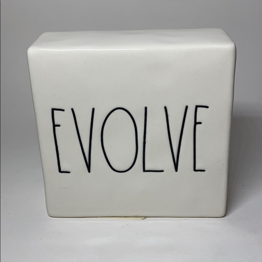 NWT Rae Dunn EVOLVE/THINK Block Desk Accessories